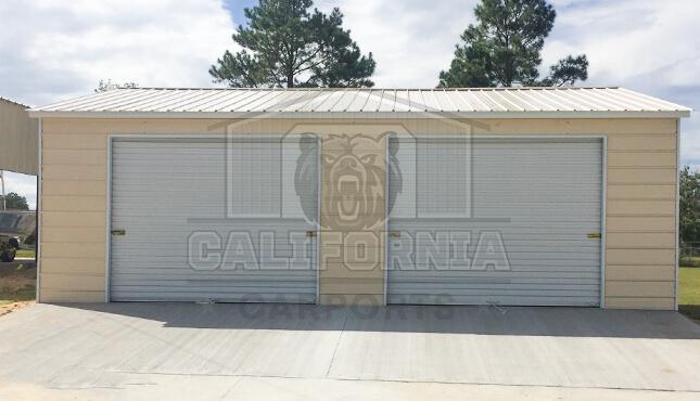 24x26x10 Two Car Side Entry Garage