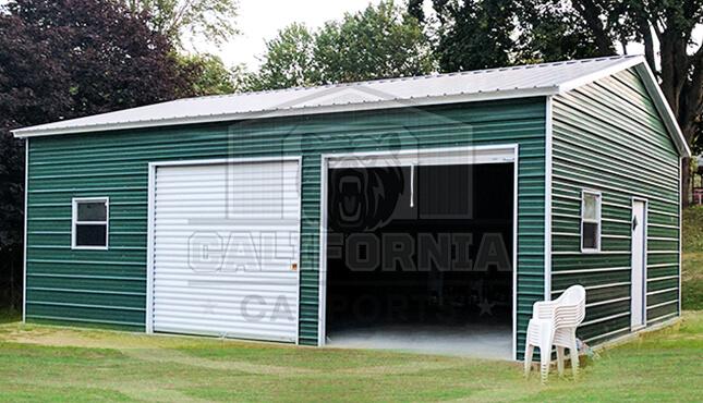 24x30x10 Side Entry Metal Garage