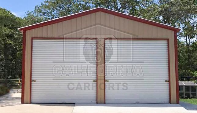 24x36x11 Enclosed Metal Garage