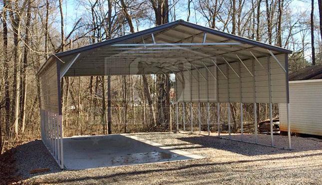 26x41x12  Triple Wide Metal Carport