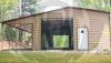 34x36x12 Vertical Roof Metal Garage with Lean-to