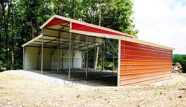 36x25 Drop Down Steel Barn