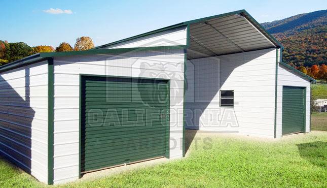42x21x12 Raised Center Aisle Metal Barn