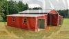 48x36x12 Vertical Roof Raised Center Aisle Barn
