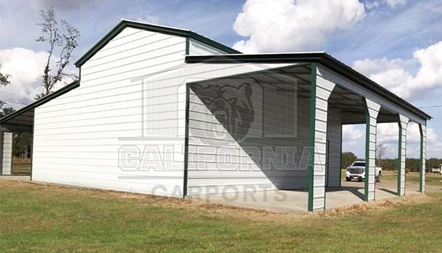 54x30x14 Raised Center Aisle Metal Barn